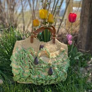 Serpui Marie Grass Handbag